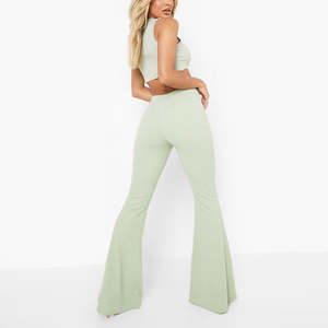 Pantalon évasé pour femmes à vendre/pantalon évasé pour femmes en coton sur mesure - Product Image 3