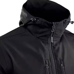 Veste Softshell d'hiver pour homme, nouvelle conception 2025, avec col montant et logo frontal, à capuche, écologique, personnalisable - Product Image 4