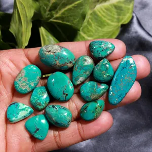 Turquesa Natural Certificada por GIA de Dhorgems, Cabujón de Formas Mixtas de 10-40 mm, Piedra Preciosa Lisa para Joyería, Hecha a Mano - Product Image 1