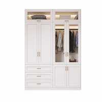 Nouvelle garde-robe et armoire de maquillage modernes de luxe avec miroir éclairé armoire de rangement ensemble de vanité pour meubles de chambre à coucher