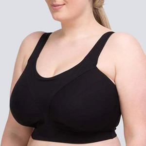 Customizable Plus Size Women Sports <b>Bra</b>-High Support Breathable Quick Dry Lightweight <b>Removable</b> <b>Pads</b> Front Logo for Gym Yoga - Product Image 1