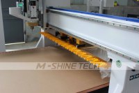 Máquina Fresadora CNC de 4 Ejes y un Solo Husillo Jinan M-shine para Muebles de Panel de Madera con Motor Servo ATC y Bomba de Engranajes