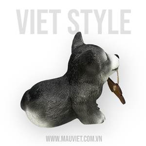 Statue d'os de chien en polyrésine Feng Shui fabriquée au Vietnam Figurine de décoration de maison de style mignon avec assurance qualité - Product Image 4