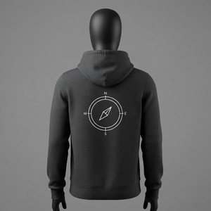 MATTIERA <b>Men</b> <b>Black</b> Compass Graphic Pullover <b>Hoodie</b> Red Logo Fleece Sweatshirt Streetwear Casual Hooded Sweatshirt Custom Factory - Product Image 2
