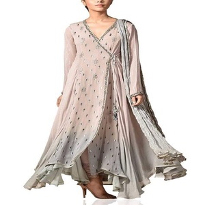 Kurti Party ชุดเดรสหรูแขนยาว,เสื้อผ้าสไตล์อินเดียเคอร์ติสชาวปากีสถาน - Product Image 2