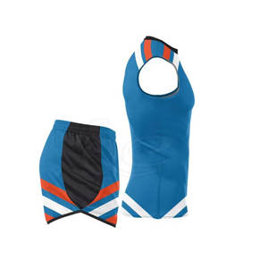 Uniforme de pista y campo de poliéster de verano de talla grande transpirable de alta calidad con colores y logotipo personalizados - Product Image 4