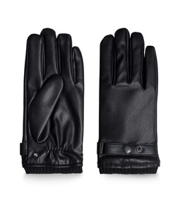 Gants de conduite en cuir de mouton personnalisés GEO BROTHERS - Noir, doigts entiers, légers, coupe-vent, unisexes, pour l'hiver et les activités de plein air - Product Image 1