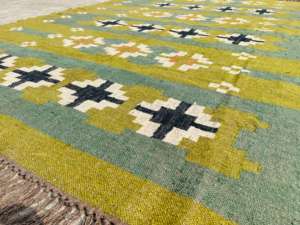 Tendance fait à la main naturel grands tapis brodés laine Jute tapis indien motifs traditionnels pour salon chambre tapis - Product Image 4