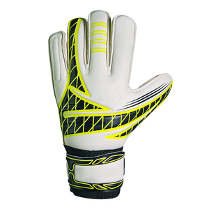 Gants de gardien de but en cuir latex professionnel OEM avec protection des doigts et du pouce paume plate pour l'entraînement sportif unisexe - Product Image 1