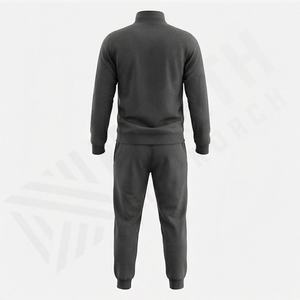 Conjuntos de Sudadera con Capucha y Pantalones Deportivos Extra Grandes Personalizados para Hombre, Estilo Urbano, Costuras en Contraste, Algodón, Chándal Deportivo para Gimnasio - Product Image 2