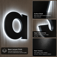Lettres en relief Xinguan 3D rétroéclairées par LED, personnalisables, pour intérieur/extérieur, étanches IP65, garantie 1 an, multicolores sur mesure