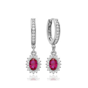 Boucles d'oreilles en pierre de rubis, bijoux turcs en argent Sterling 925 - Product Image 5