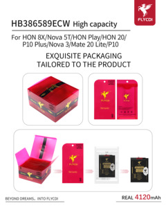 Baterai Ponsel FLYCDI untuk Huawei HON 8X Nova 5T HON Play HON 20 P10 Plus Nova <span class=keywords><strong>3</strong></span> Mate 20 Lite P10 HB386589ECW - Product Image 4