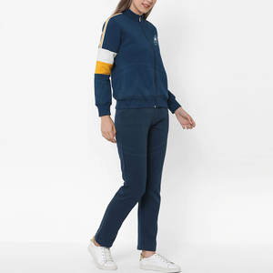 2022 Women's Casual Winter Tracksuit Solid Pattern Two-Piece Jogging Suit with <b>Stand</b> Collar Made of Canvas Low Price Street Wear - Product Image 2