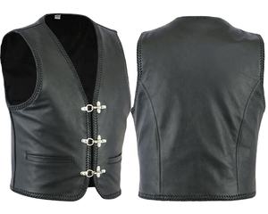 Gilet de Moto Slim Fit Biker Style tendance pour Femmes et Hommes 2025 Gilet en Cuir de Mouton Véritable Doublé en Laine - Product Image 4