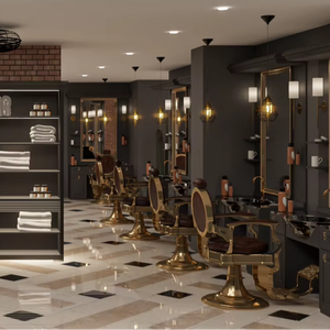 Mueble de Peluquería y Barbería de Diseño Moderno con Espejo y Acabado Lacado, Madera de Alta Calidad, Ecológico, Duradero y Comercial - Product Image 6