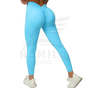 Leggings de fitness taille haute personnalisés pour femmes nouveau design pantalon d'entraînement de gymnastique à séchage rapide taille XL sans couture respirant impression unique - Product Image 1