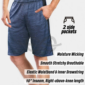 Shorts de course en laine à compression haute performance pour hommes, avec logo OEM brodé, évacuation de l'humidité, soutien et respect de l'environnement - Product Image 2