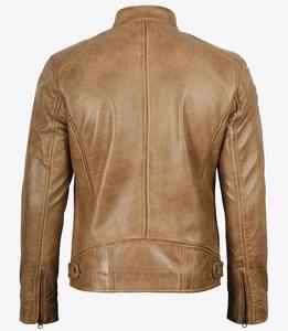 Chaqueta Bomber de cuero retro para hombre al por mayor diseñada en estilo de carreras clásico para un atractivo atemporal para hombres - Product Image 4