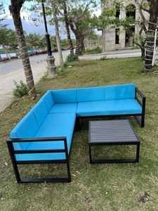 Meubles d'extérieur contemporains en aluminium de qualité supérieure avec revêtement en poudre Ensembles de canapés de jardin pour villa, appartement et hôtel - Product Image 5