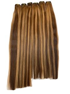 Cuticles Aligned Raw Single Donor Virgin Curly Human Hair Tape Bundle Color <b>Piano</b> - Product Image 3