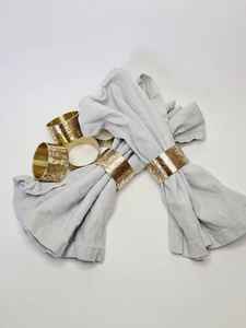 Offre Spéciale anneaux de serviette finis antiques faits à la main, porte-serviettes en laiton en métal de qualité supérieure pour décoration de Table de fête de mariage - Product Image 6