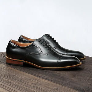 รองเท้าหนังวัวแท้แบบอ็อกซ์ฟอร์ด พร้อมส้นรองรับแรงกระแทกและดีไซน์กันลื่น รองเท้าหนังสำหรับสุภาพบุรุษ - Product Image 1