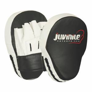 Ensemble de matériel d'entraînement de boxe en cuir véritable de haute qualité pour la vente en gros : Mitaines et cibles d'entraînement courbées pour le crochet et le coup de poing - Product Image 1