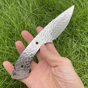 Fd414 thả tip không hàn VG10 cố định dao lưỡi khoảng trống đầy đủ tang mài sắc Damascus trống lưỡi để bán tùy chỉnh dao làm - Product Image 4