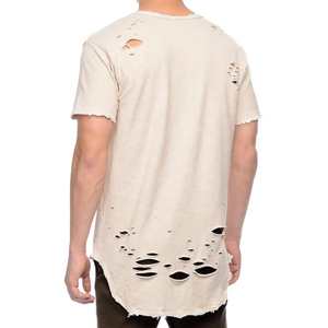 Mode pour hommes à prix de gros T-shirt vieilli personnalisable en coton léger dernier style T-shirt vieilli - Product Image 4