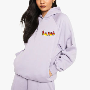 Sweat à capuche respirant grande taille avec logo personnalisé personnalisation 420g vêtements décontractés d'hiver pull à capuche surdimensionné pour femmes - Product Image 6