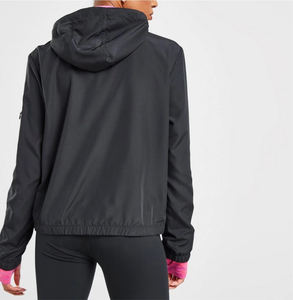 Veste coupe-vent de haute qualité OEM avec logo personnalisé imprimé de velours côtelé en polyester avec impression numérique à fermeture éclair Vêtements de sport d'extérieur pour hommes Plus - Product Image 4