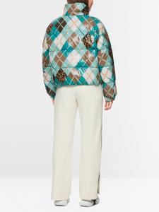 Chaqueta Deportiva Acolchada para Exteriores Ayat |   Estampado Acolchado de Argyle/Tartán para Mujer |   Cuello alto, cierre de cremallera |   Mezcla de Poliamida - Product Image 5