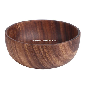 Bol de service en bois écologique personnalisé, qualité supérieure, fait à la main, durable, léger, bol à salade, design de table, mariage - Product Image 2