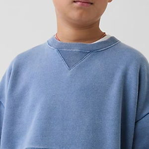 เสื้อสเวตเชิ้ตเด็กผู้ชาย คอกลม แขนยาว สีพื้น ตะเข็บคุณภาพสูง ทรงหลวม ไหล่ตก ราคาประหยัด - Product Image 2