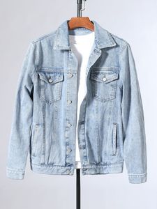 Chaqueta Vaquera Casual de Invierno Vintage de Alta Calidad para Hombre con Bordado, 100% Algodón, Lavado Ácido - Product Image 4