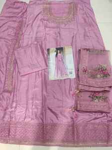 Dernières Anarkali Salwar Kameez Dupatta Dola Soie Cordage Travail Long Festival Indien Fête Porter Costume Mariages Direct Surat - Product Image 5