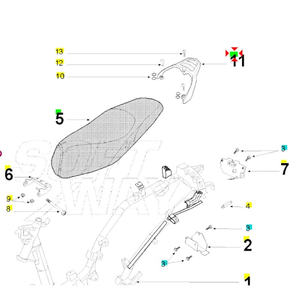 New Rear Knob for Peugeot Tweet <b>Model</b> 802002N - Product Image 1