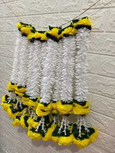 Guirnalda de jazmín artificial hecha a mano con borlas Rajnigandha, decoración festiva tradicional para Diwali, bodas - Product Image 3