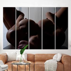 Toile imprimée sensuelle : Art de femme élégante et sexy pour la décoration moderne, 5P : Prêt à accrocher - Product Image 1