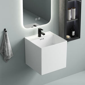Comparer promotion Chine <span class=keywords><strong>wc</strong></span> maison salle de bain sanitaire salle de bain demi piédestal salle de bain évier blanc céramique mur suspendu bassin - Product Image 2