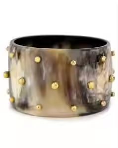 Bracelet en corne de buffle fait main de luxe, perles classiques imitation perle, artisanat en forme de croissant, bijoux de fête, grande taille - Product Image 3