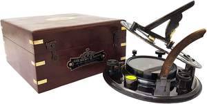 Sundial <b>Compass</b> in Rosewood Case Best Vintage Gift for Antique Lovers Vintage Marine Brass Magnetic <b>Compass</b> OEMODM Custom Supply - Product Image 3