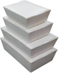 Gamme de boîtes alimentaires multi-usages de style industriel en papier bagasse jetable écologique (blanc/kraft) - Product Image 4