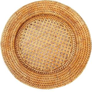 Dinner Table Rattan Woven Placemats Top Shopping Rattan <b>Charger</b> <b>Plates</b> Everyday Use Dinnerware Placemats - Product Image 4