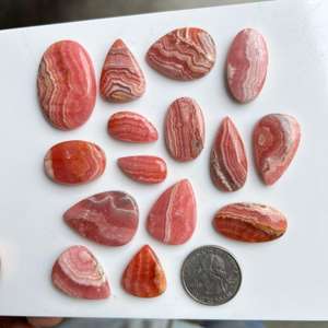 Piedra preciosa suelta de Rodocrosita Rosa natural de Rajasthan India cabujón cortado Grado Superior para la fabricación de joyas - Product Image 1