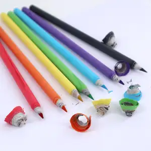 Color Promotional Colour Pencil Promotional Newspaper Color Pencil With A Rubber For Office Or School