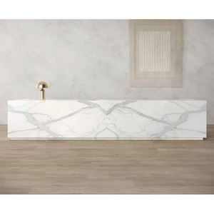 Encimeras de Porcelana y Piedra Natural para Baños y Cocinas, Mármol Carrara Calacata para Proyectos Hoteleros, Corte Prefabricado - Product Image 2