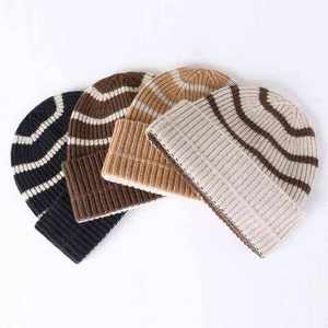 Bonnets en jacquard unisexes pour adultes, vente en gros, pour sports de plein air, vêtements décontractés, couleurs unies, bonnets d'hiver chauds, toutes tailles - Product Image 1
