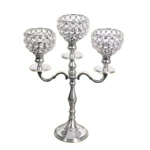 Les mieux notés Design exclusif boule de cristal support votif 3 bras candélabre bougeoir taille personnalisée pour mariage décor de table - Product Image 1